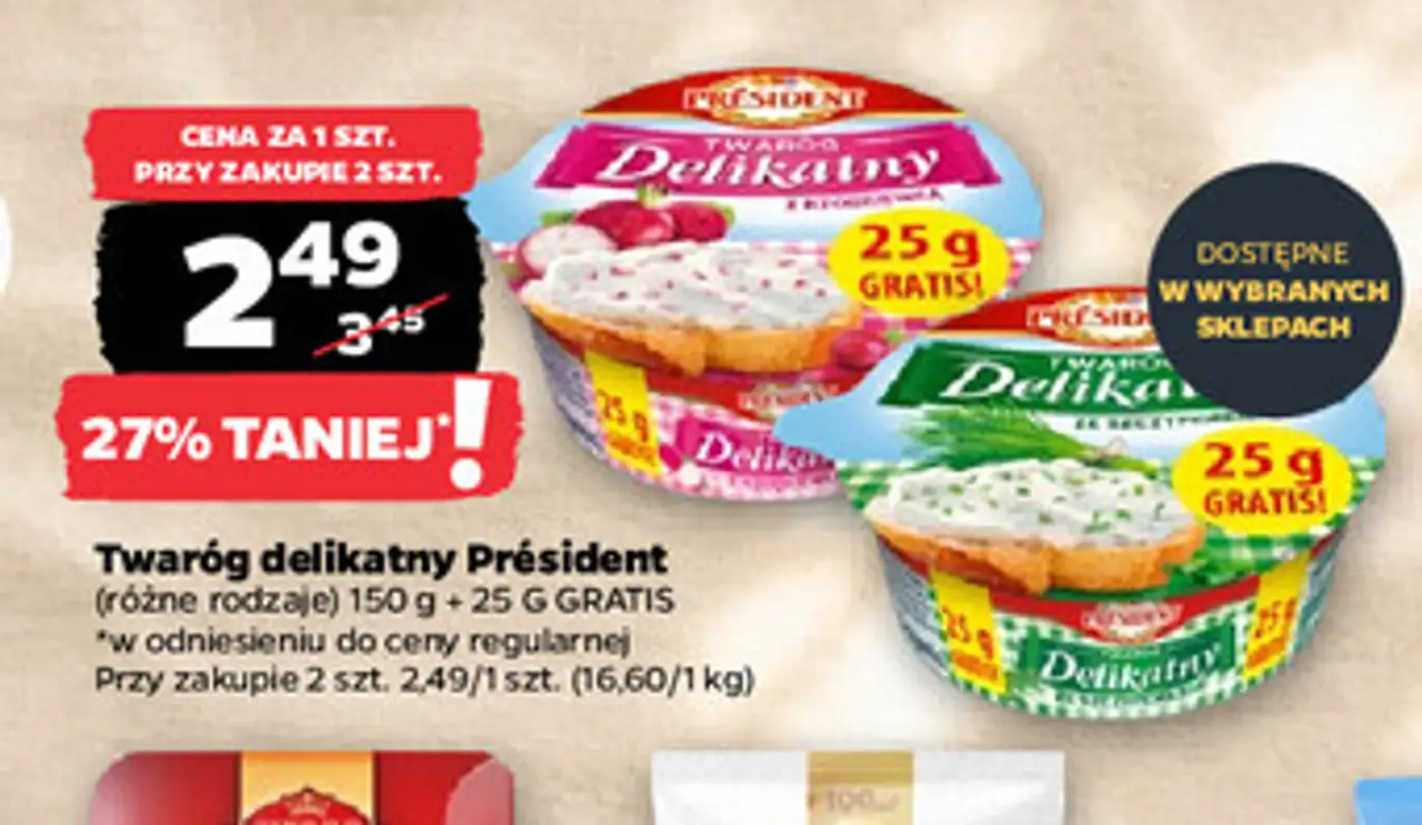 Twaróg delikatny ze szczypiorkiem President