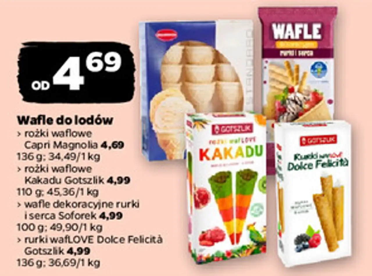 Rożki waflowe kakadu Gotszlik