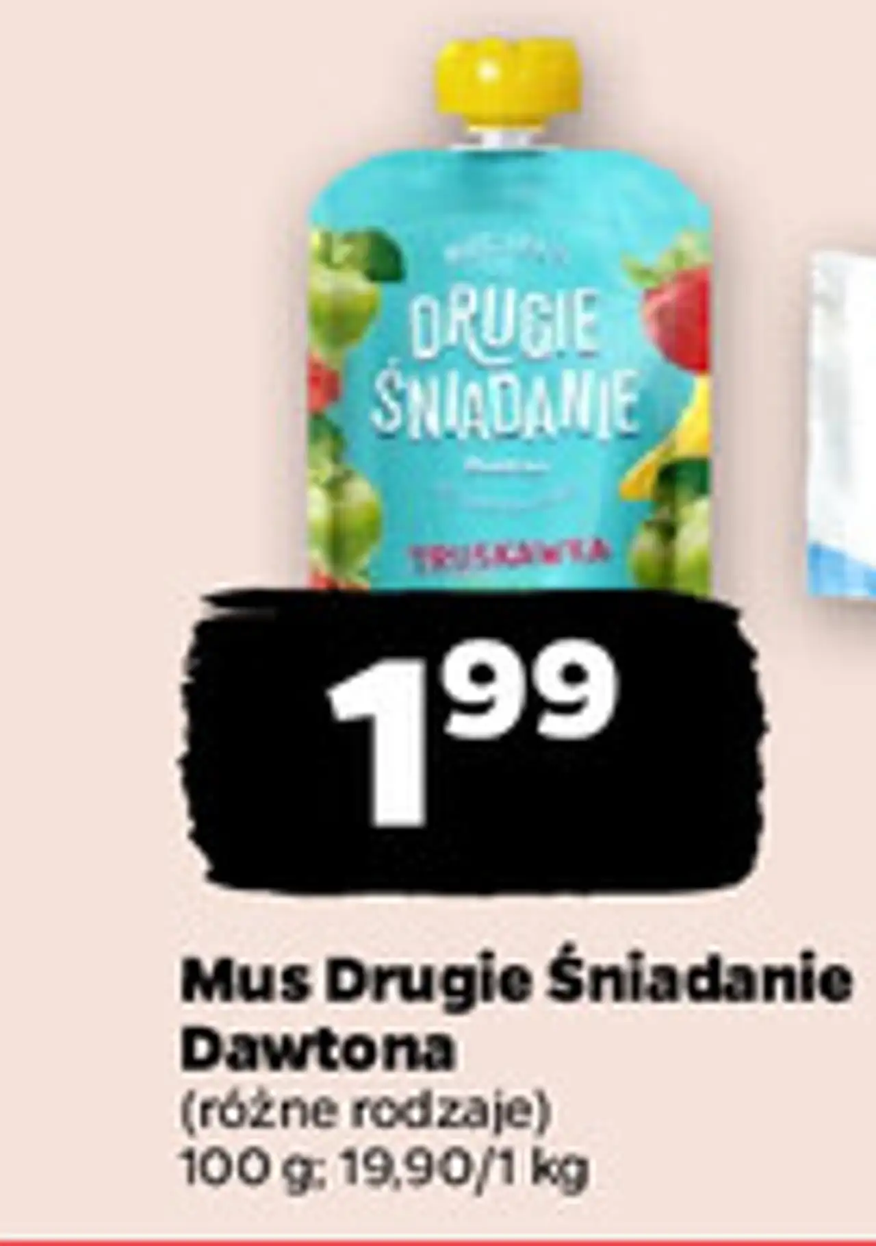 Mus truskawka jabłko banan Drugie Śniadanie