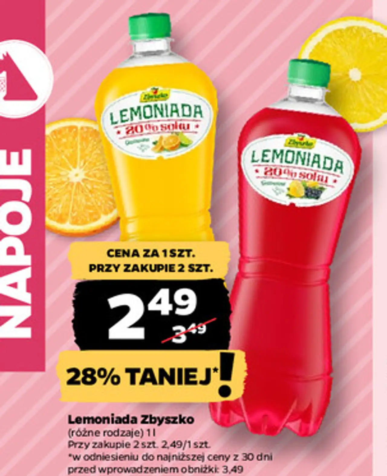 Lemoniada cytryna aronia mięta Zbyszko