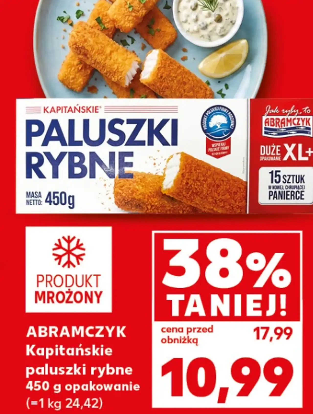 Abramczyk Kapitańskie paluszki rybne 450 g