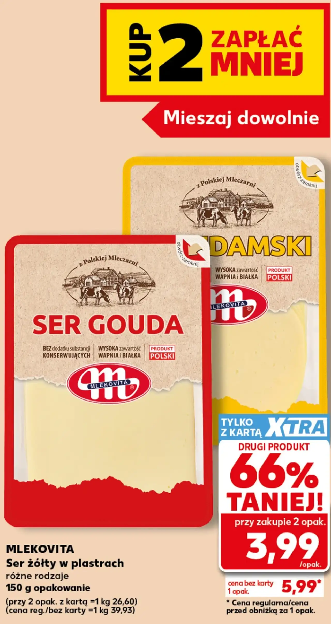 Mlekovita Ser żółty w plastrach