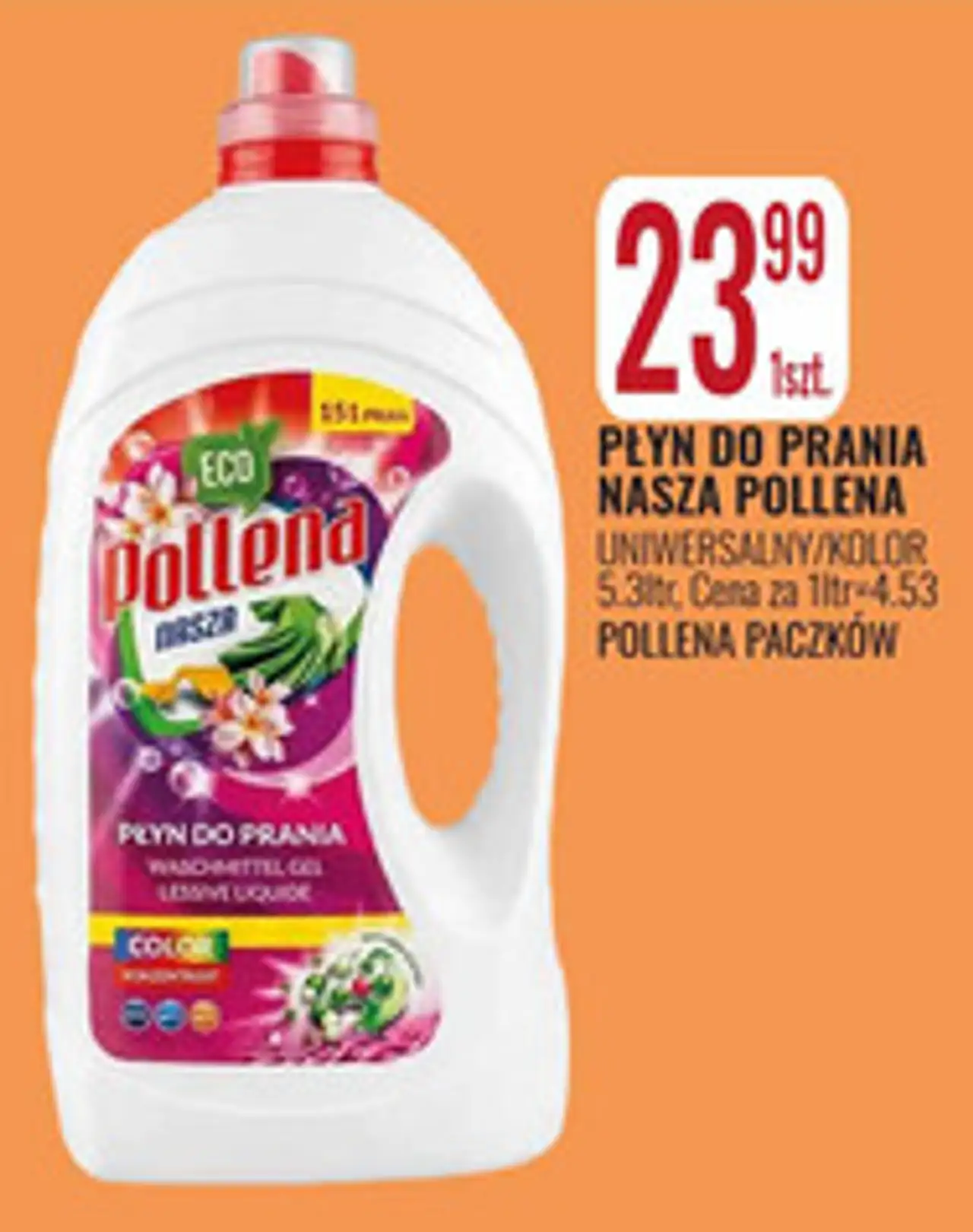 Płyn do prania Nasza Pollena uniwersalny/kolor