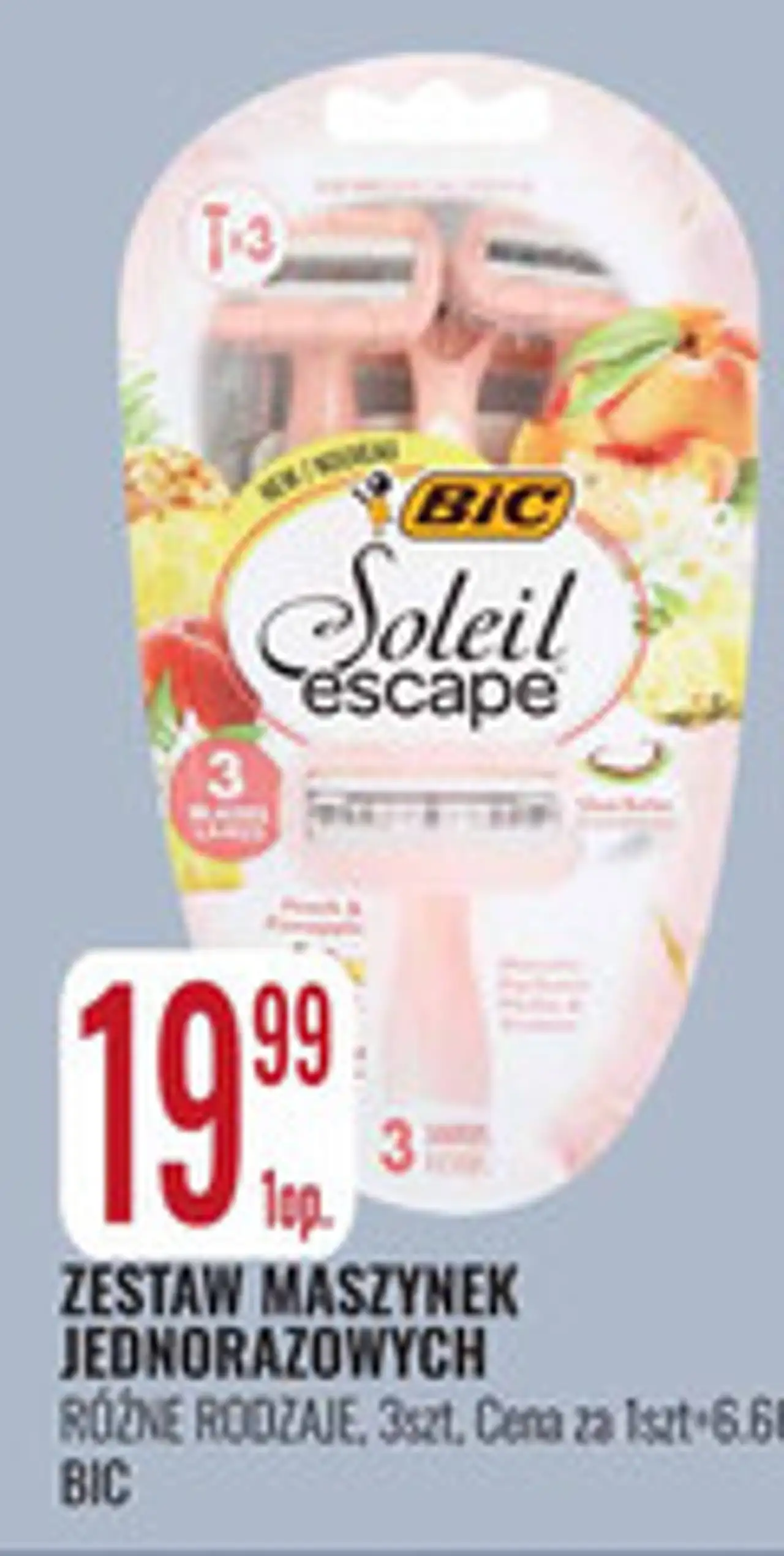 Zestaw maszynek jednorazowych Bic Soleil escape