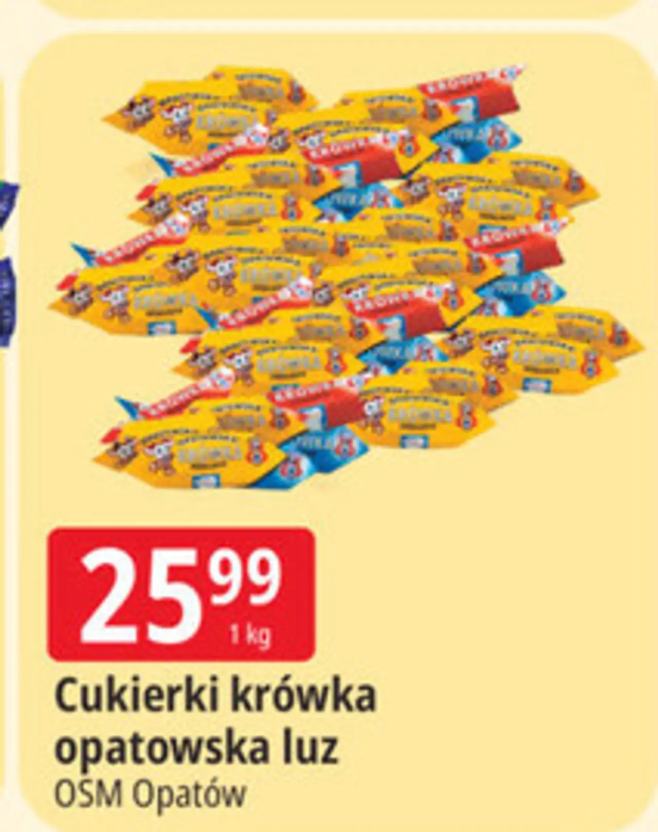 Cukierki krówka mleczna Krówka Opatowska