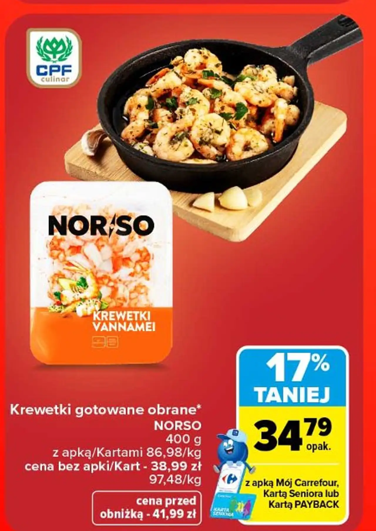 Krewetki gotowane obrane Norso
