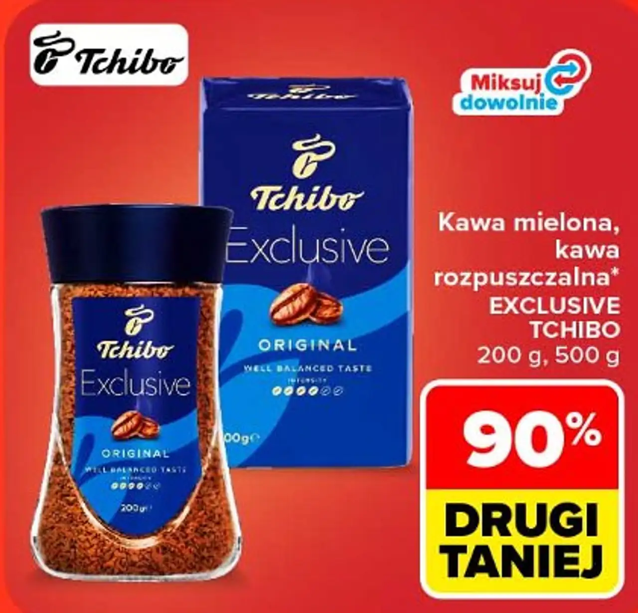 Kawa mielona, kawa rozpuszczalna Exclusive Tchibo