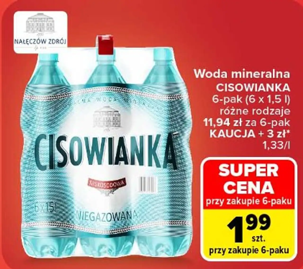 Woda mineralna Cisowianka 6-pak