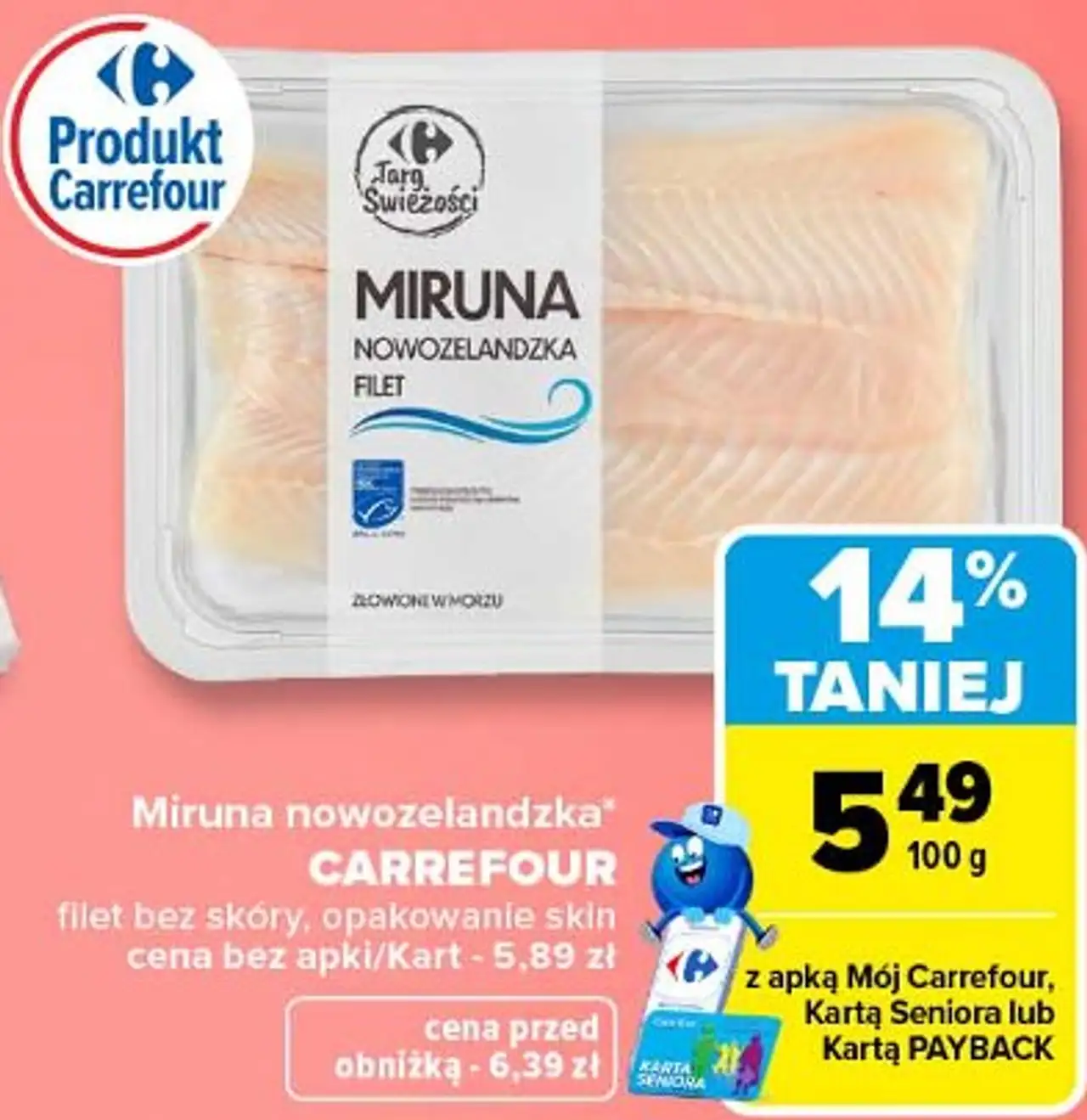 Miruna nowozelandzka Carrefour filet bez skóry