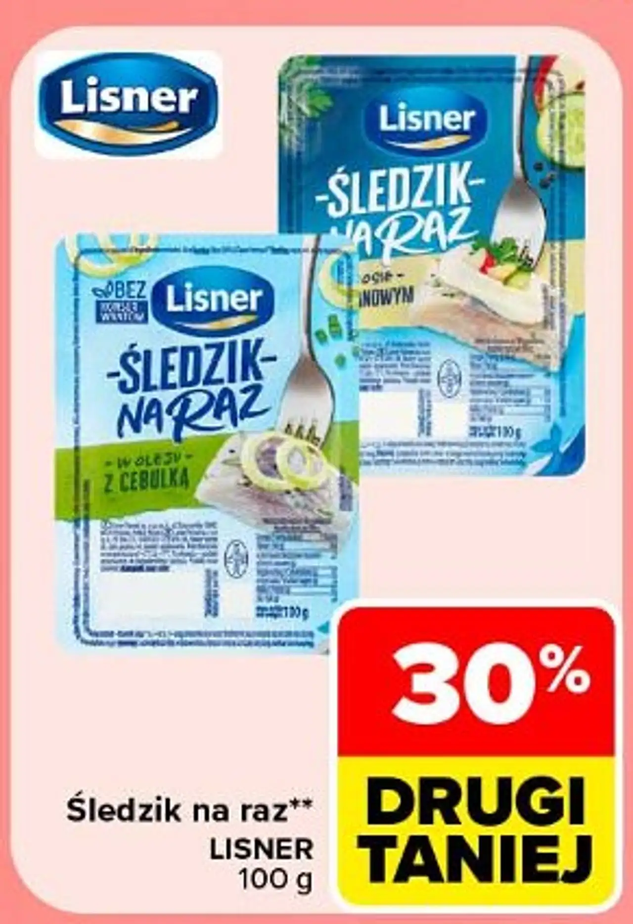 Śledzik na raz w sosie śmietanowym Lisner Na Raz
