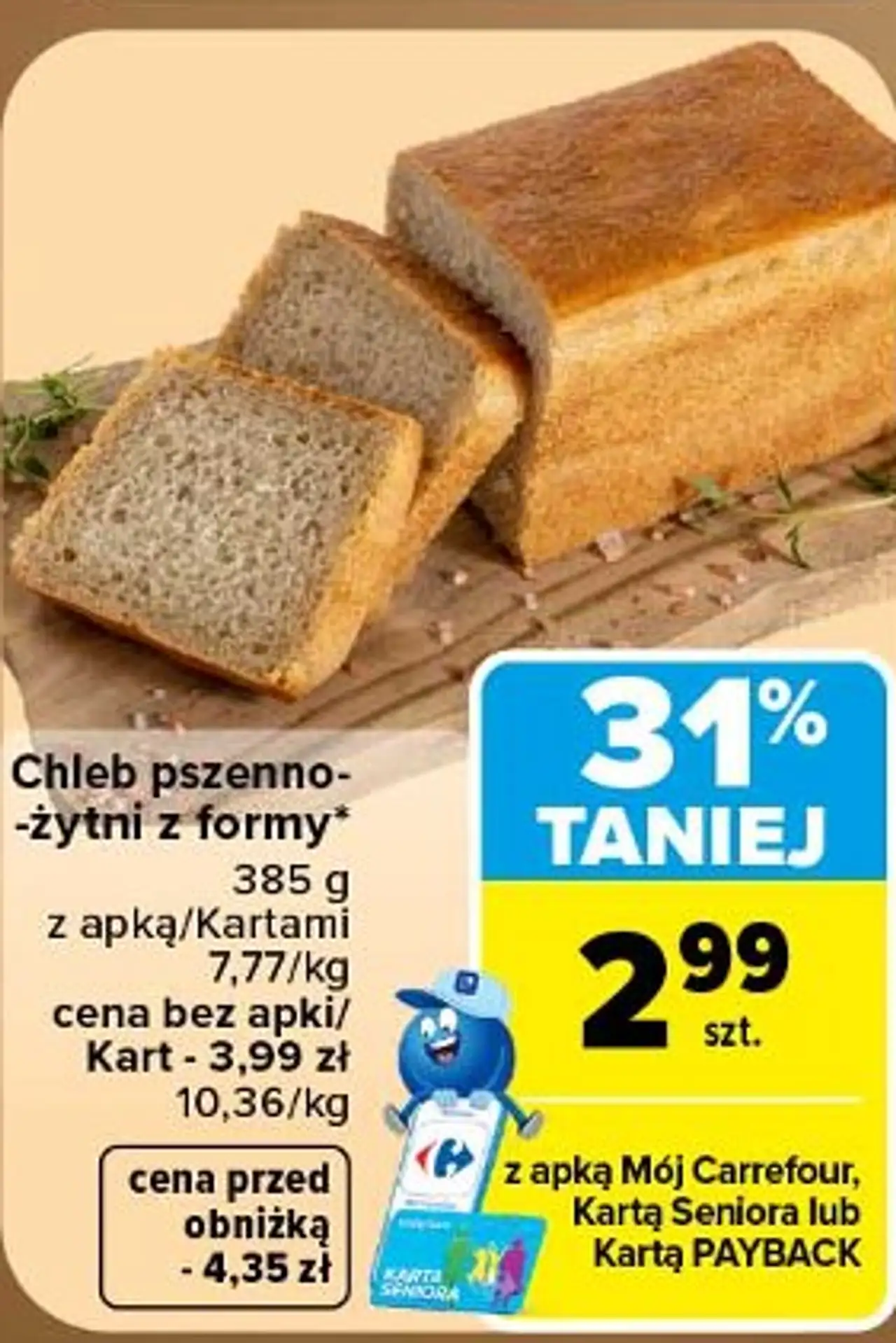 Chleb pszenno-żytni z formy