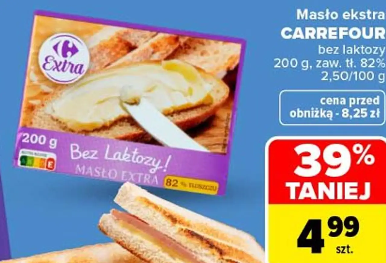 Masło ekstra Carrefour bez laktozy