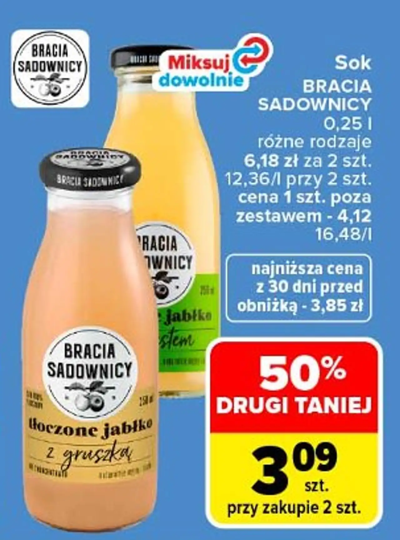 Sok tłoczony jabłko i agrest Bracia Sadownicy