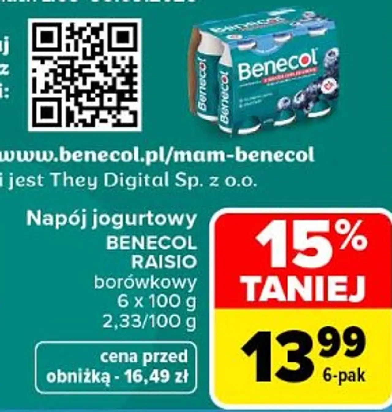Napój jogurtowy Benecol