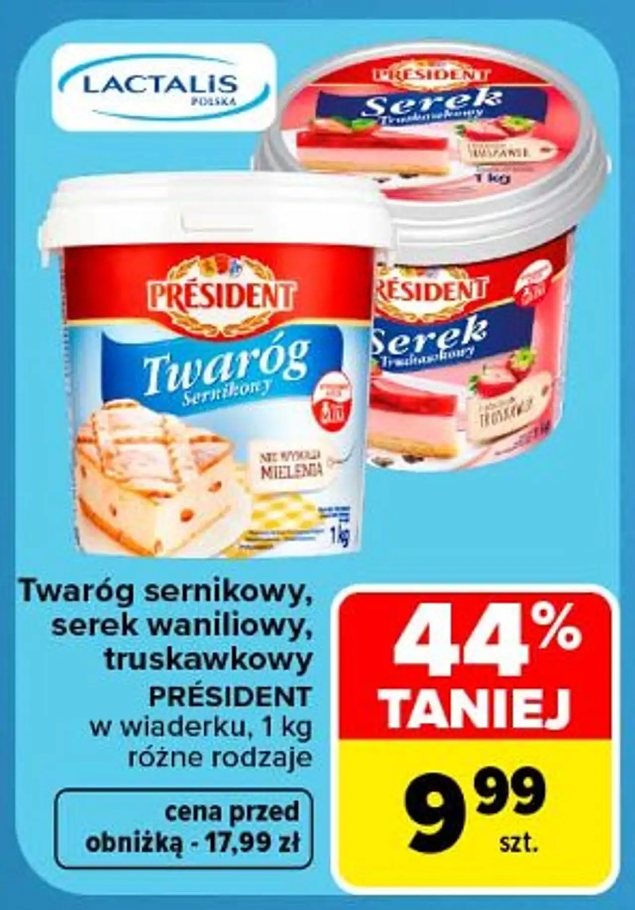 Serek waniliowy z pokruszoną laską wanilii President