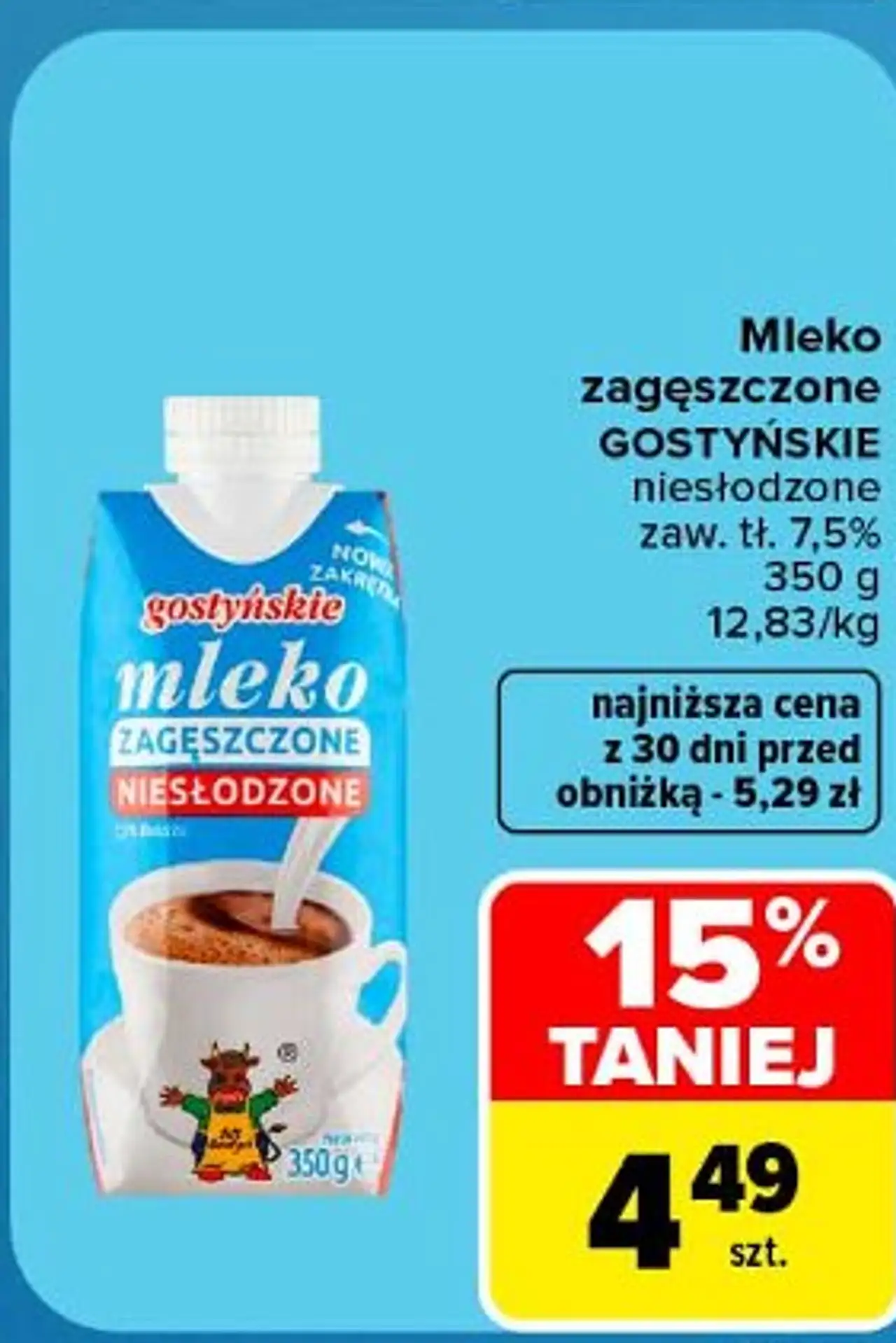Mleko zagęszczone niesłodzone Gostyńskie