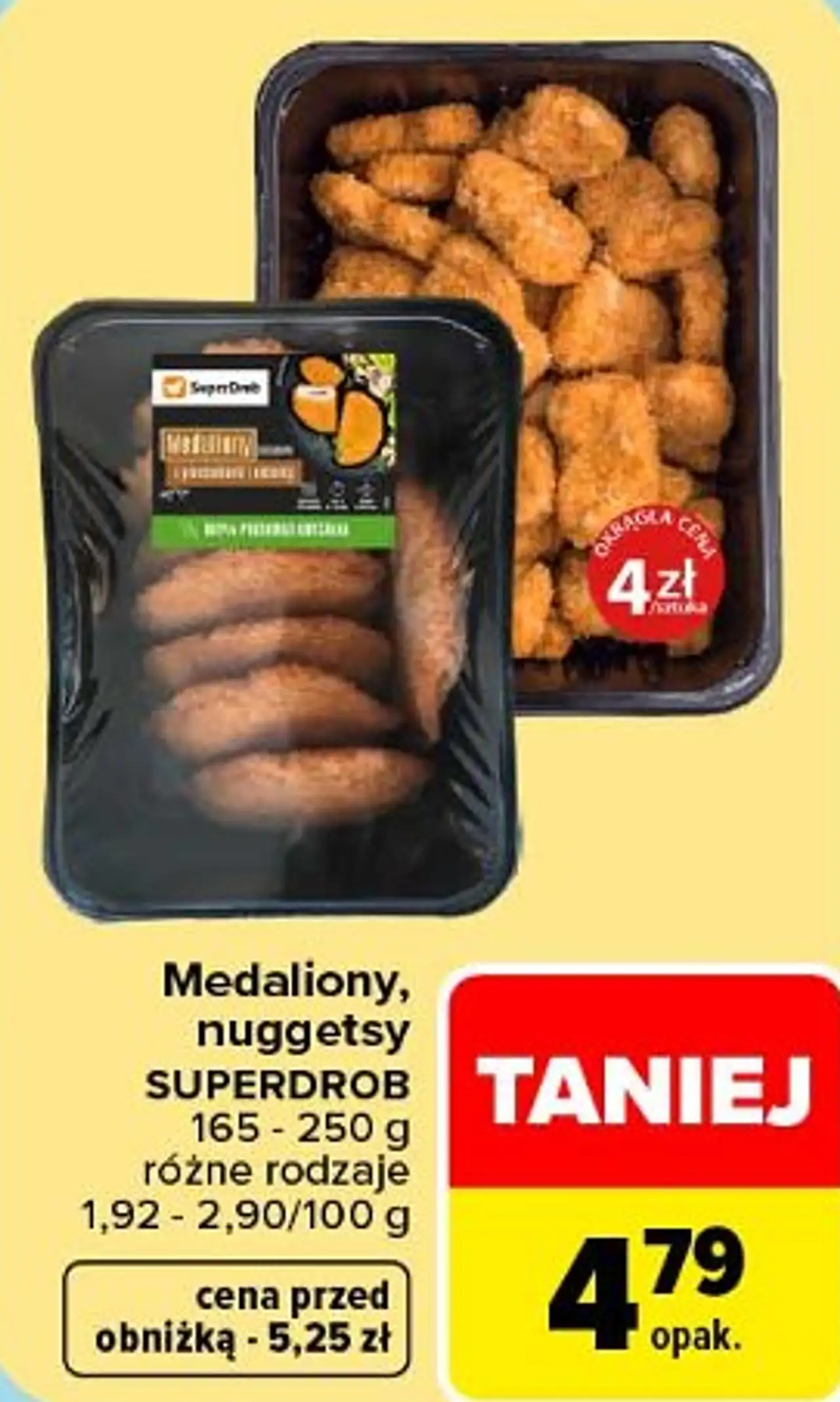 Medaliony, nuggetsy SUPERDROB