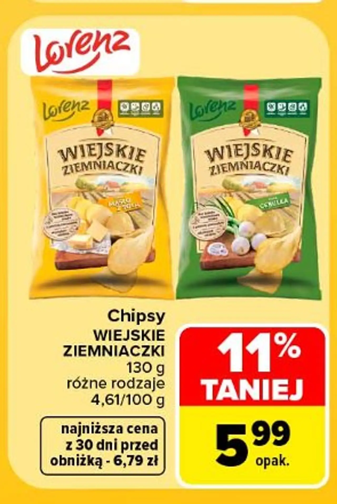 Chipsy masło z solą Lorenz Wiejskie Ziemniaczki
