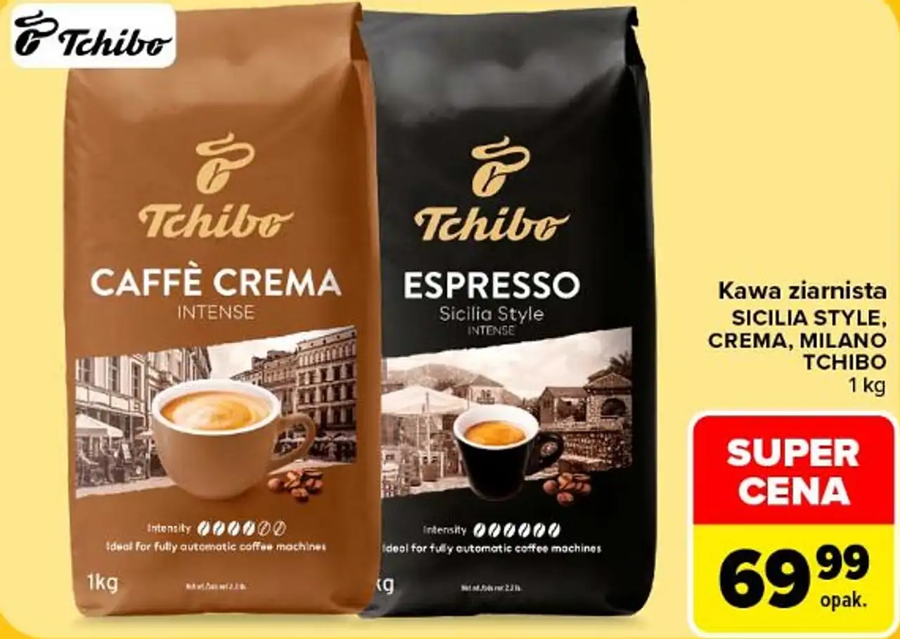 Kawa ziarnista TCHIBO SICILIA STYLE, CREMA, MILANO