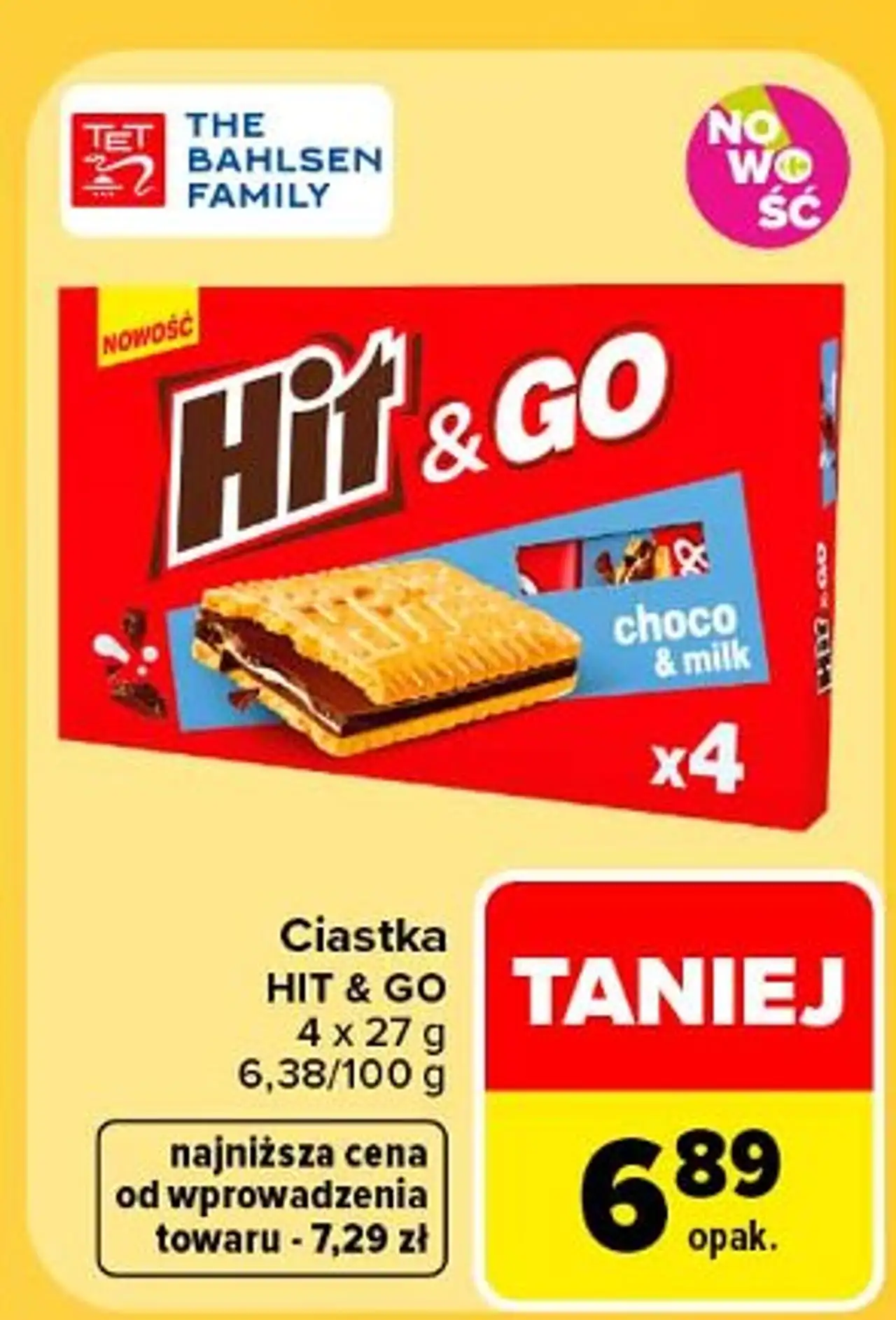 Ciastka choco & milk Hit