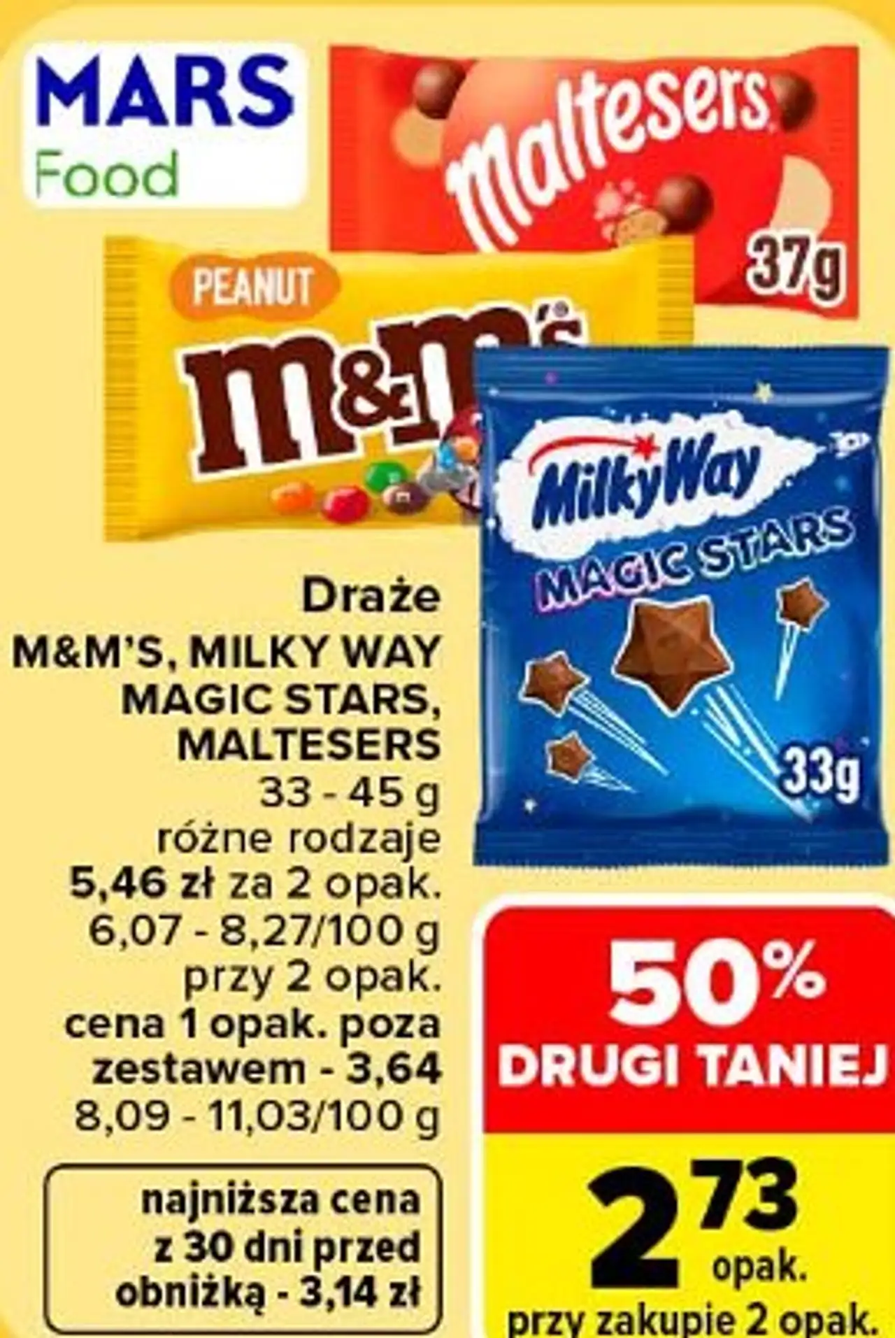 Draże M&M'S, MILKY WAY MAGIC STARS, MALTESERS