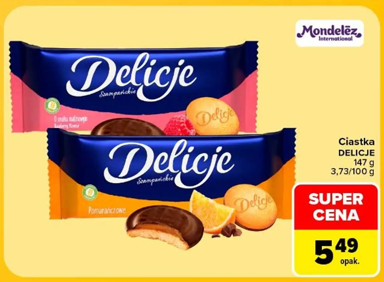 Ciastka z galaretką malinową Delicje Szampańskie