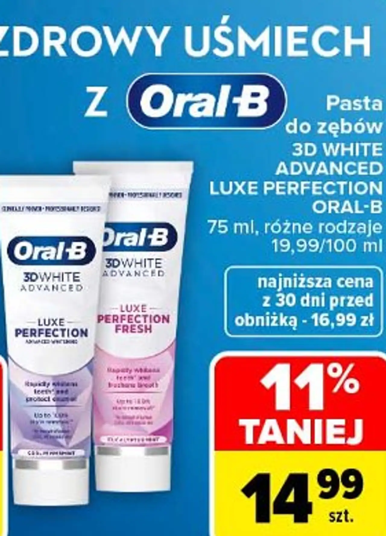 Pasta do zębów 3D WHITE ADVANCED LUXE PERFECTION ORAL-B