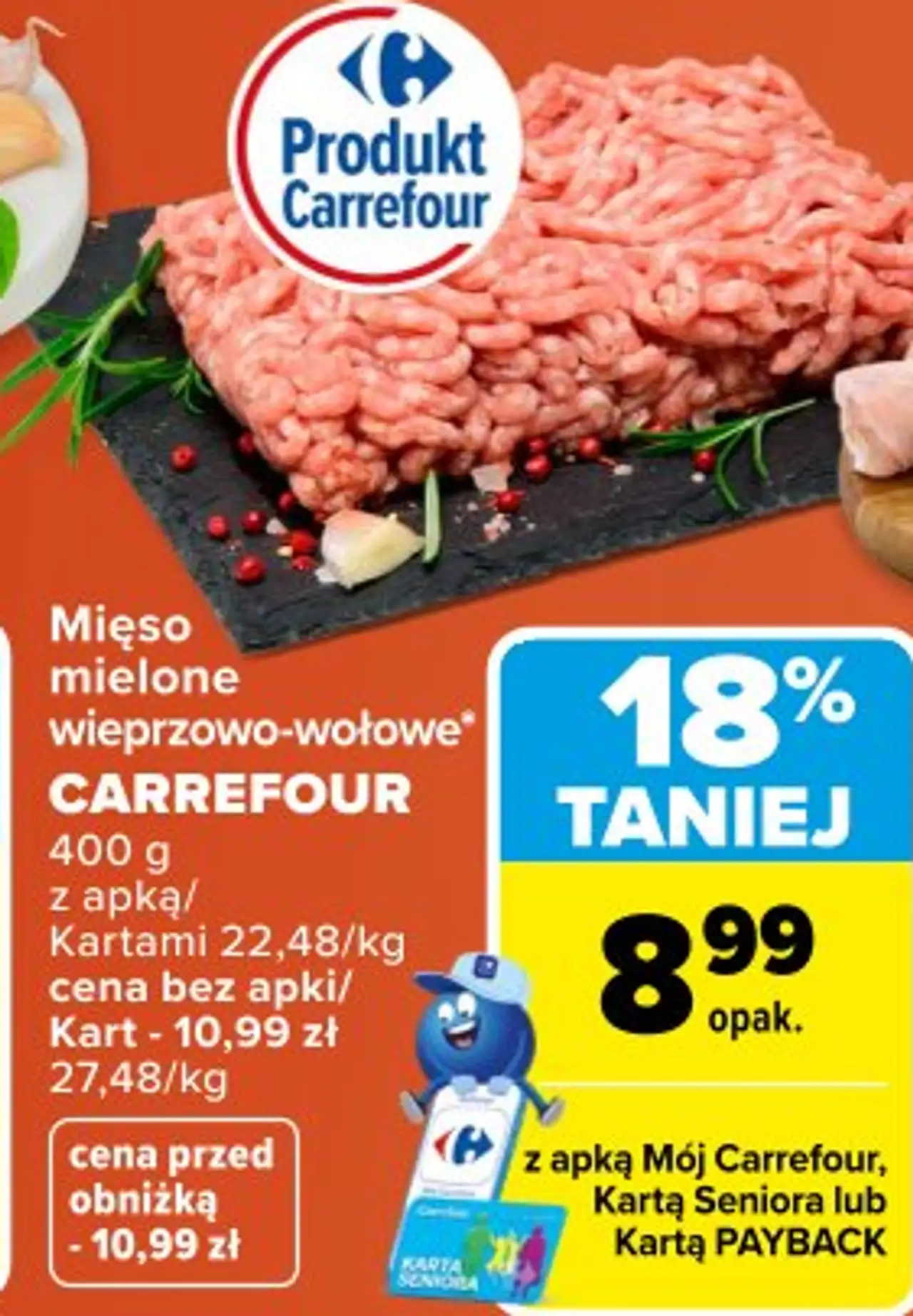 Mięso mielone wieprzowo-wołowe CARREFOUR