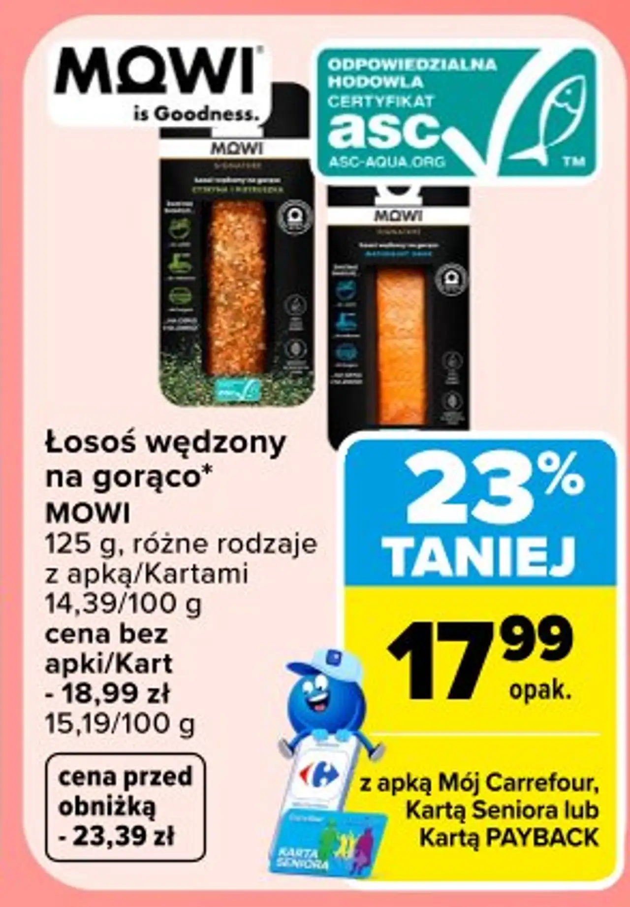Łosoś wędzony na gorąco cytryna i pietruszka Mowi Signature