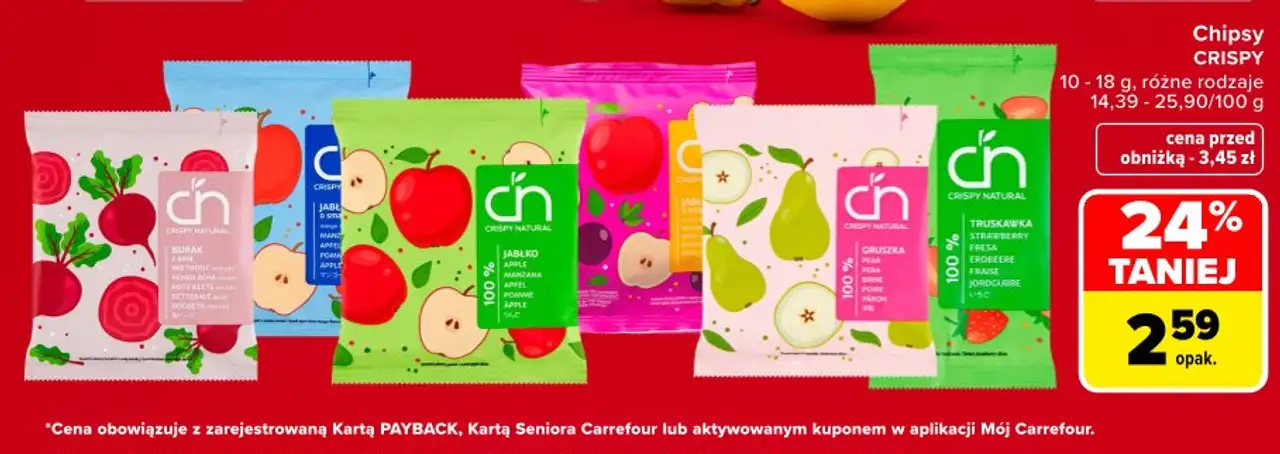 Chipsy z jabłka cynamonem Crispy Natural
