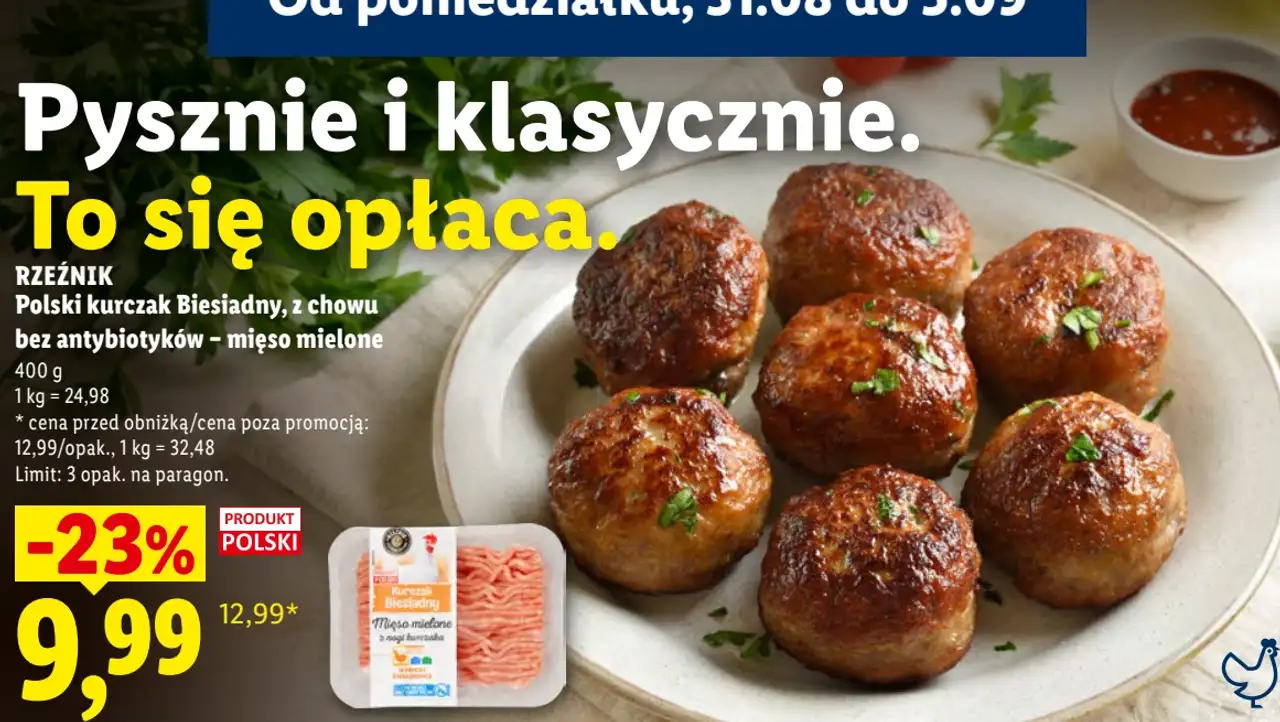 Rzeźnik Polski kurczak Biesiadny, z chowu bez antybiotyków – mięso mielone