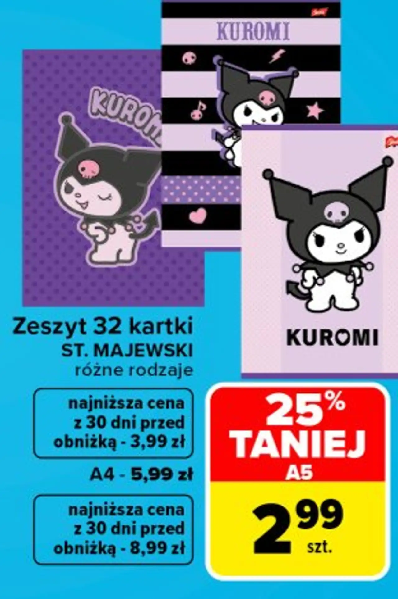 Zeszyt 32 kartki ST. MAJEWSKI różne rodzaje