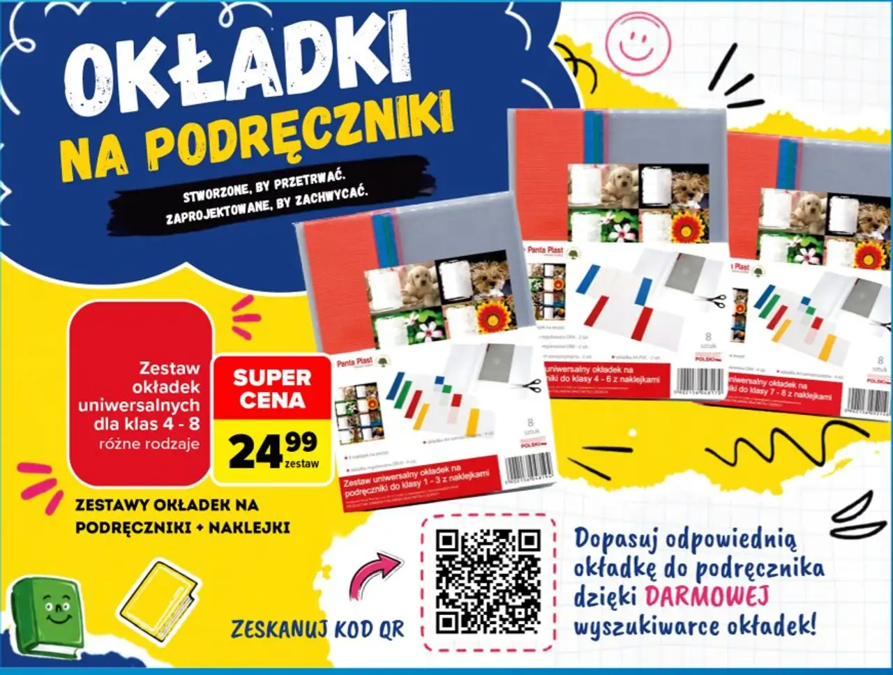 Zestaw okładek uniwersalnych na podręczniki Panta Plast