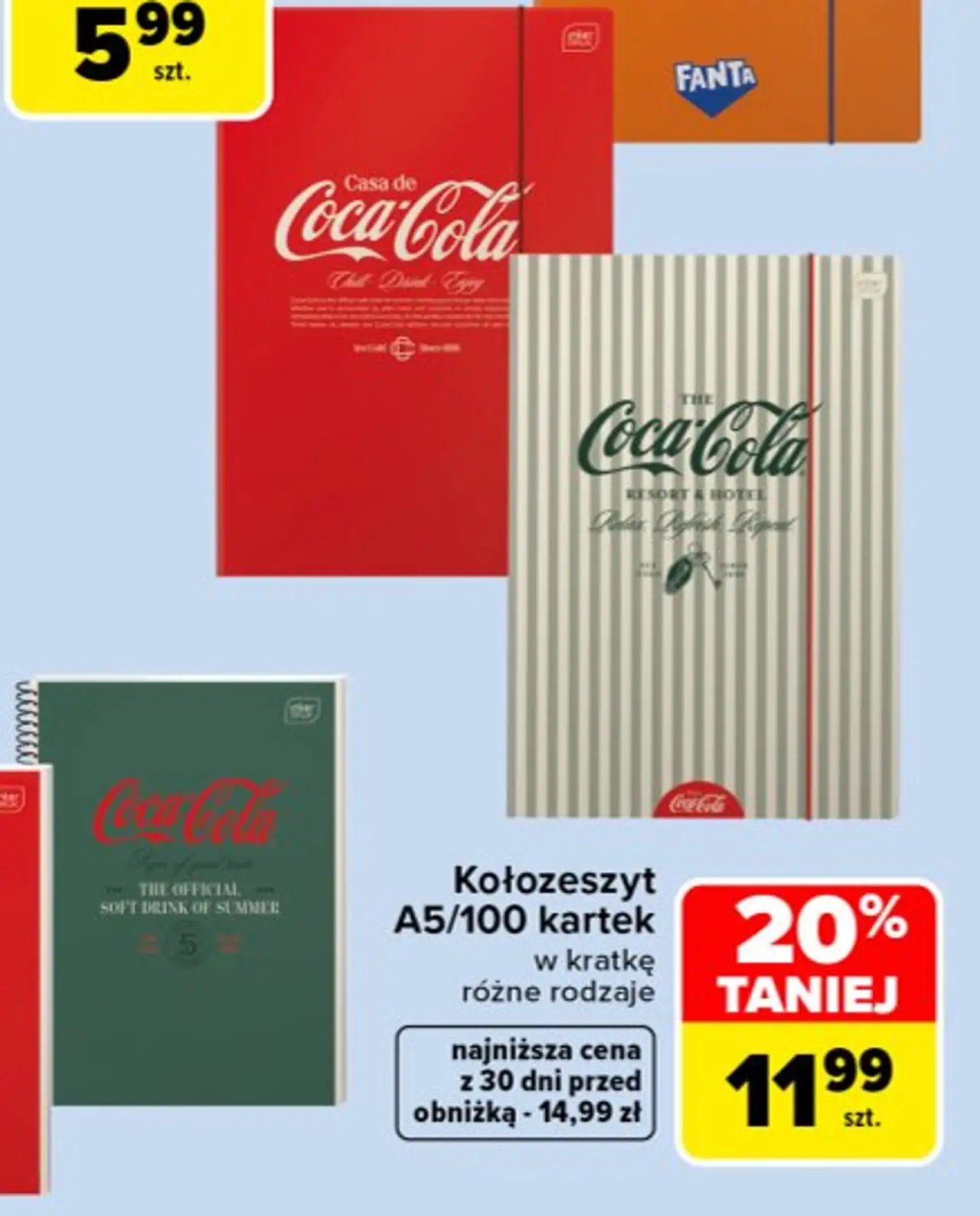 Kołozeszyt Interdruk A5/100 kartek w kratkę