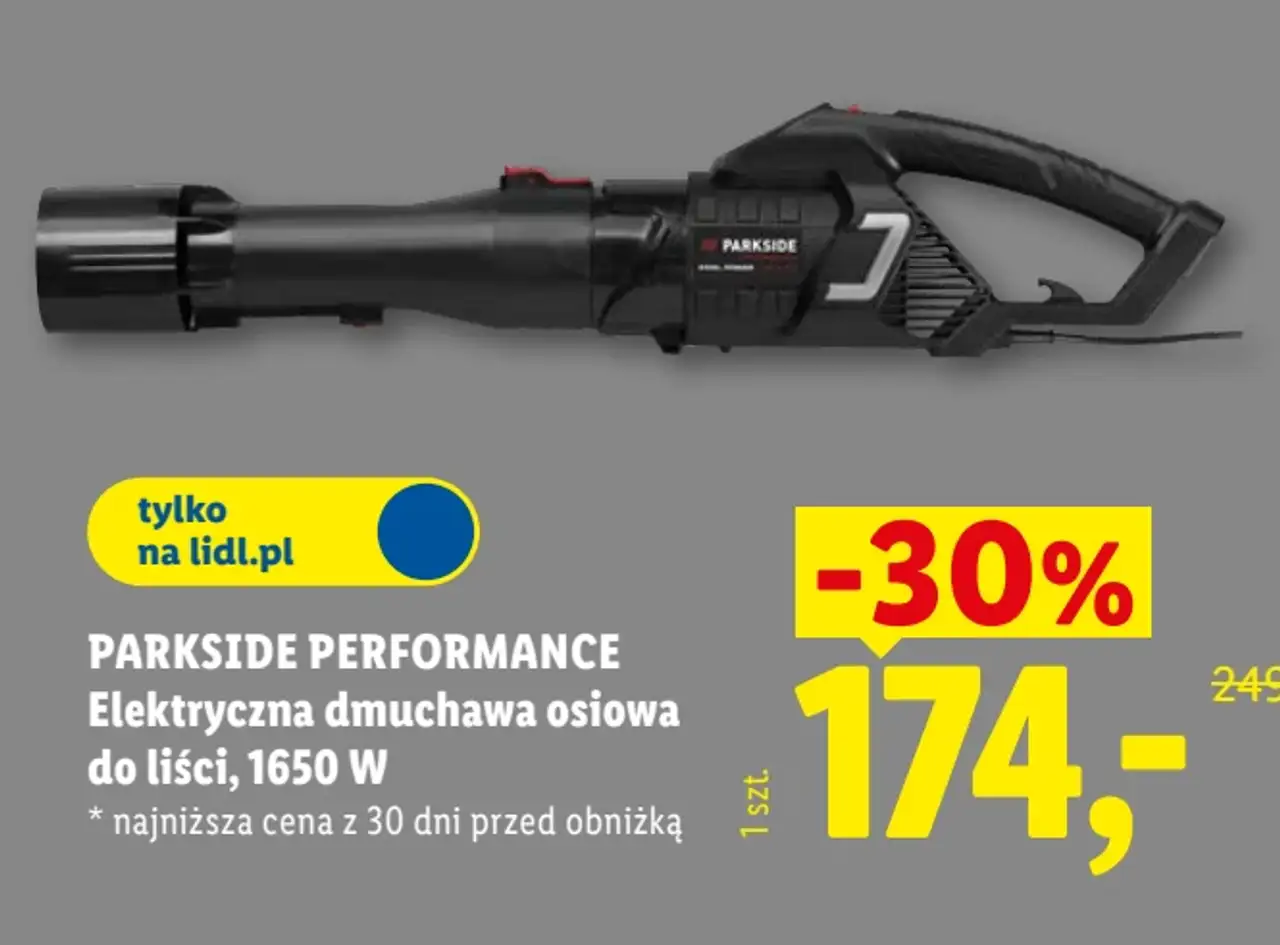 PARKSIDE PERFORMANCE Elektryczna dmuchawa osiowa do liści, 1650 W