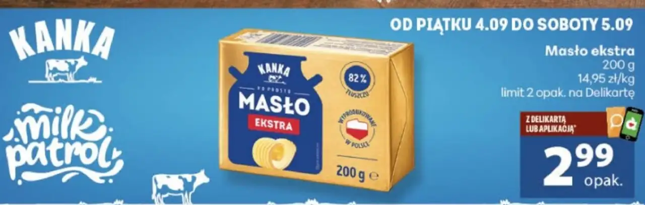 Masło ekstra Kanka