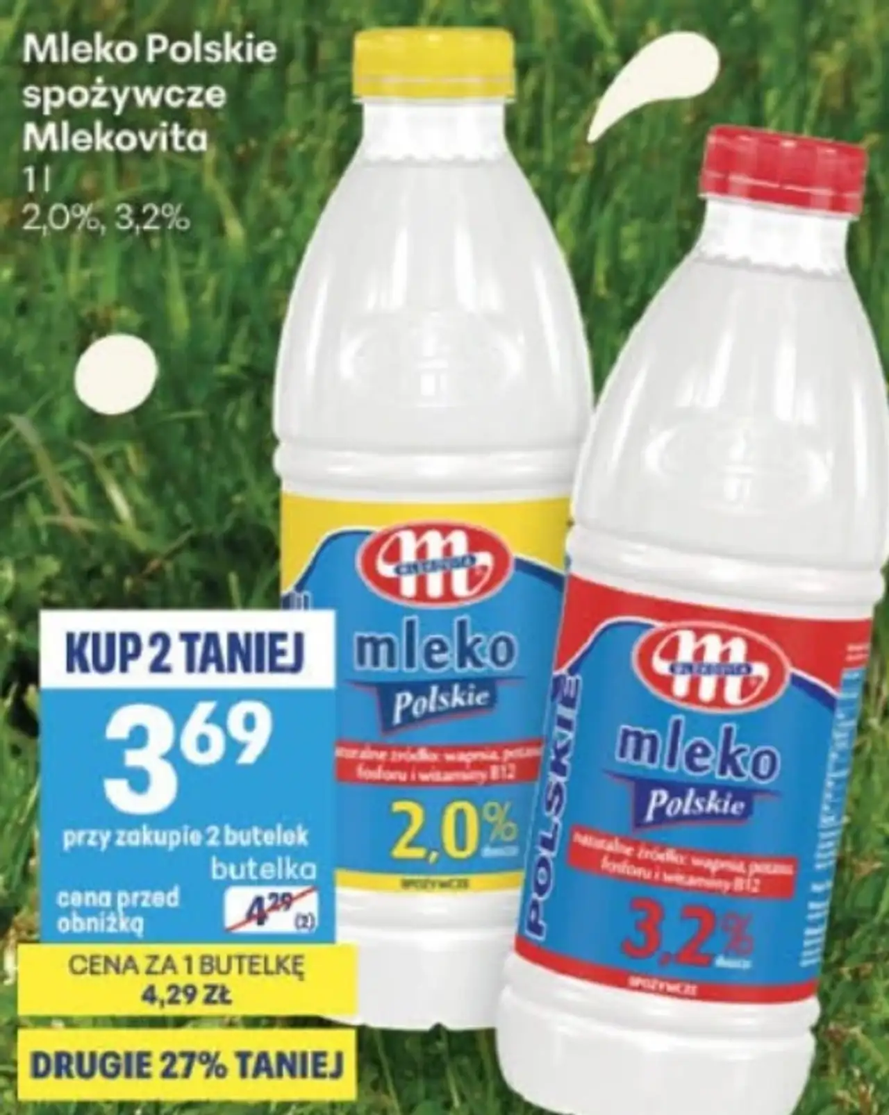 Mleko Polskie spożywcze Mlekovita 2,0% / 3,2%