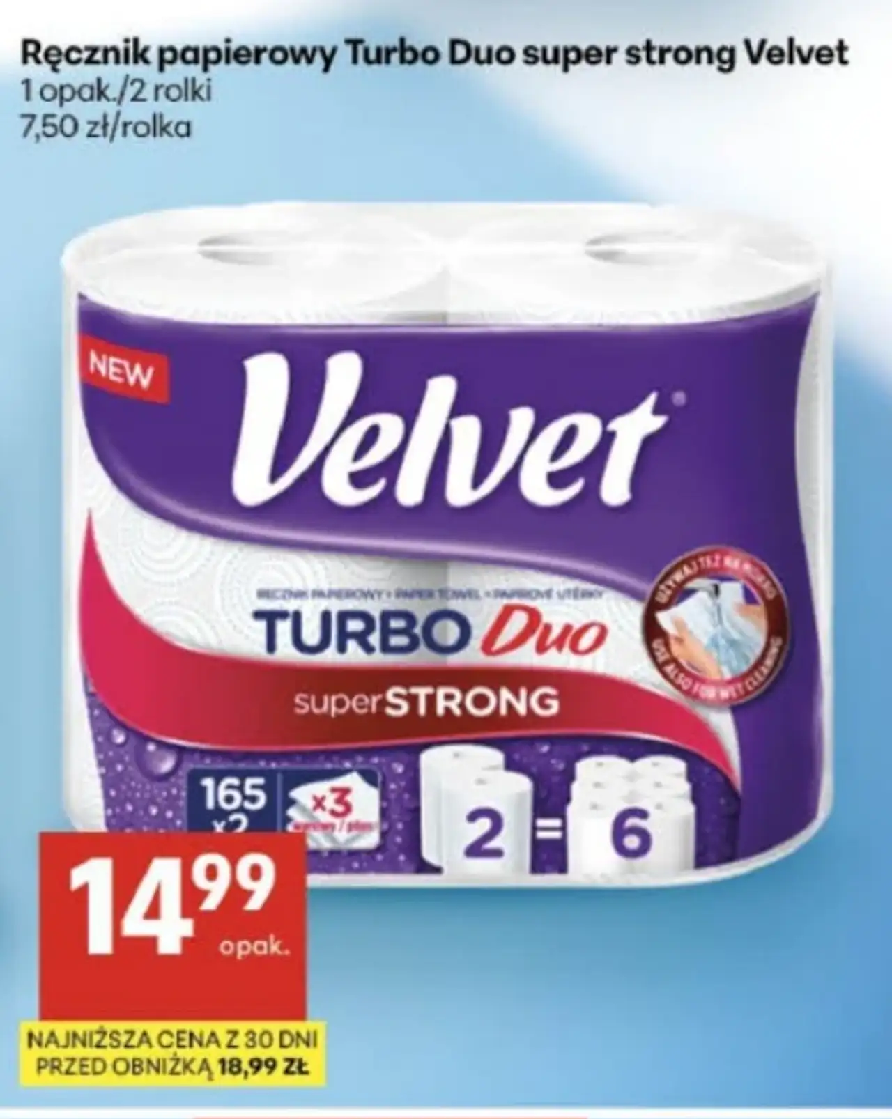 Ręcznik papierowy Turbo Duo super strong Velvet