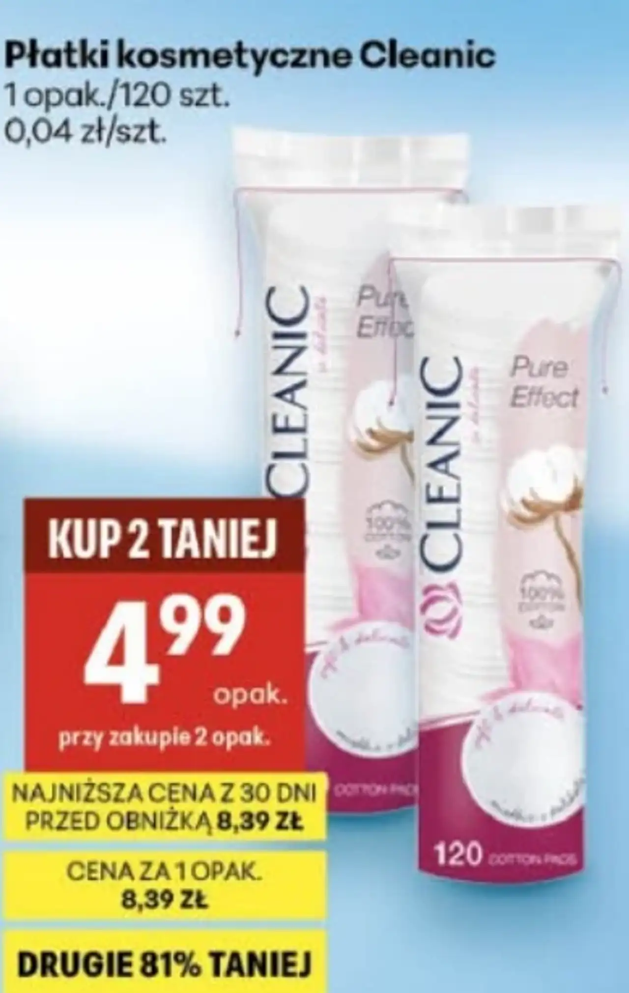 Płatki kosmetyczne Cleanic