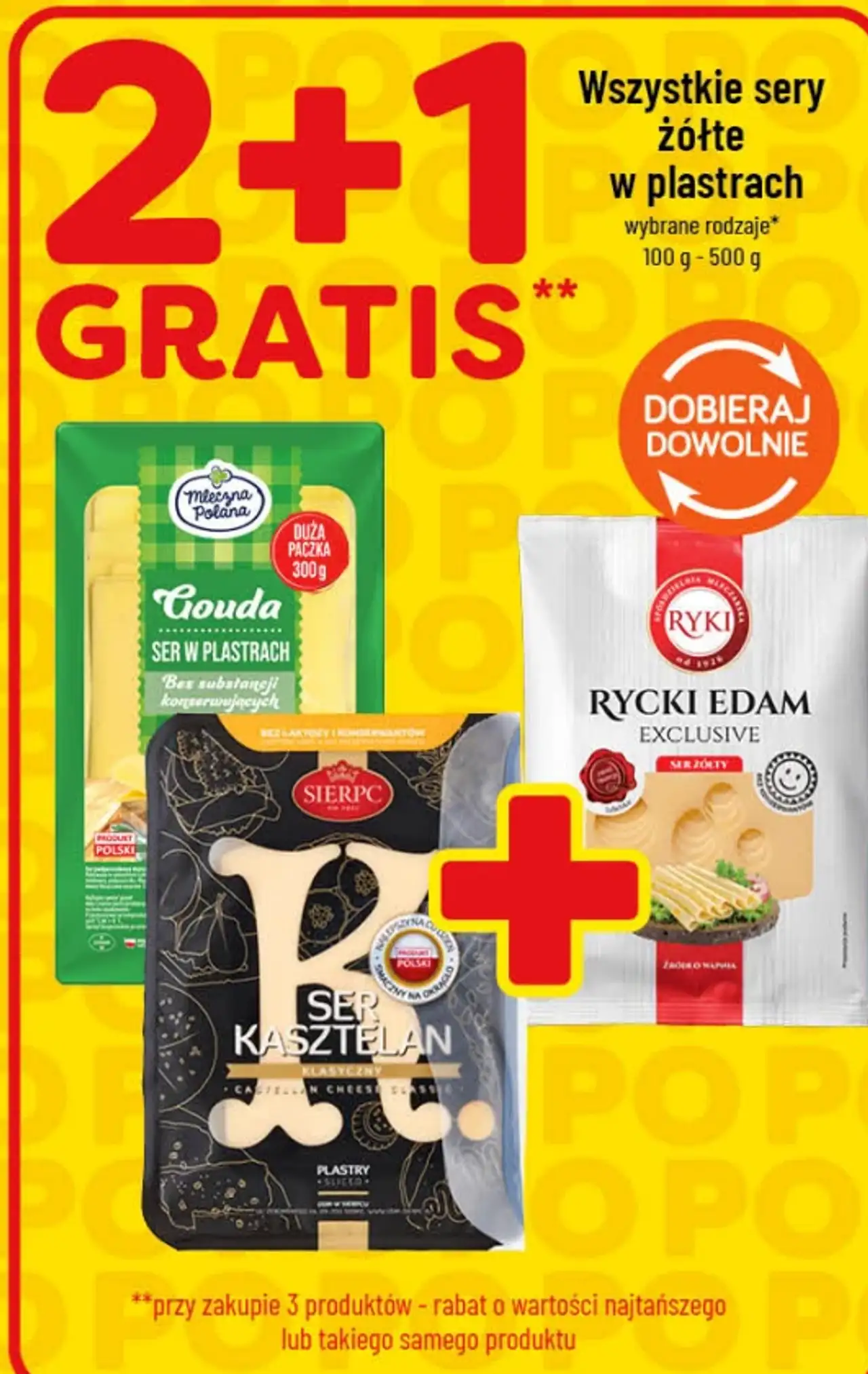 Sery żółte w plastrach Mleczna Polana / Ryki / Sierpc