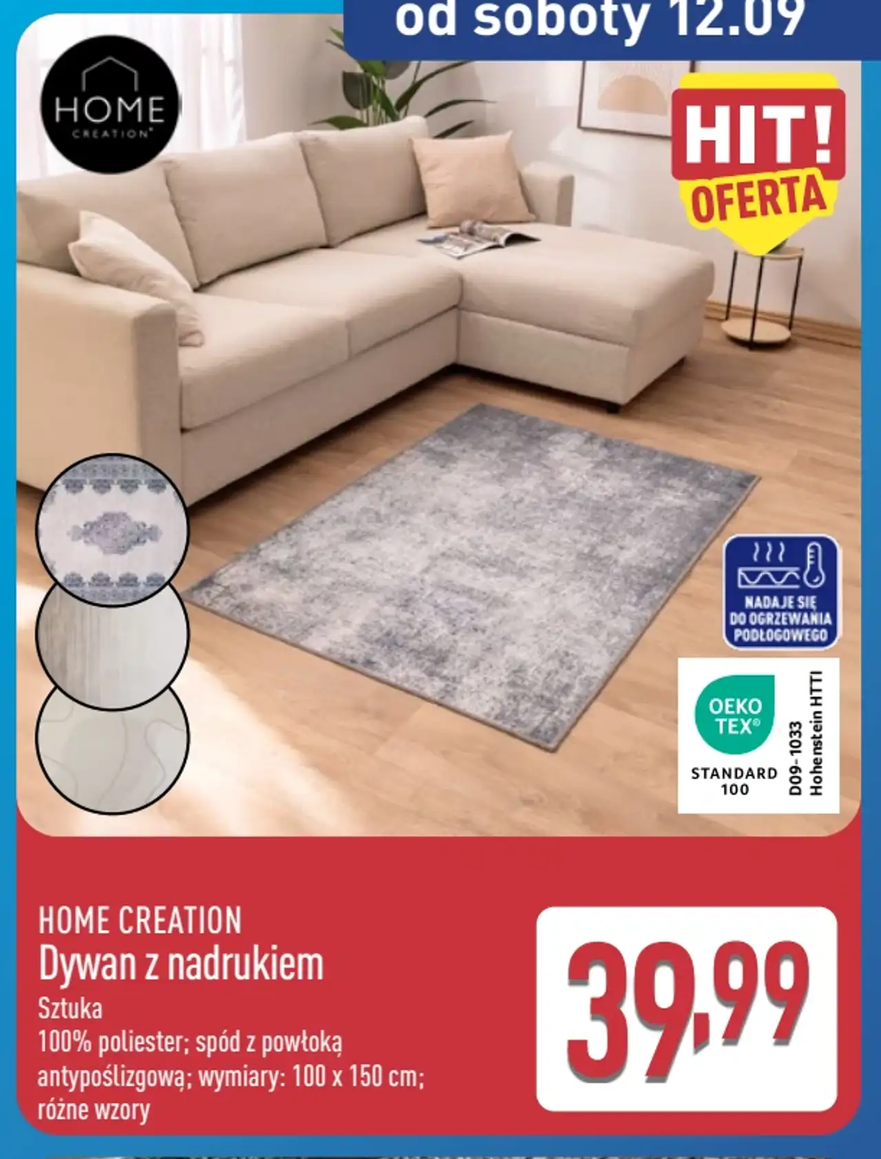 Dywan z nadrukiem HOME CREATION