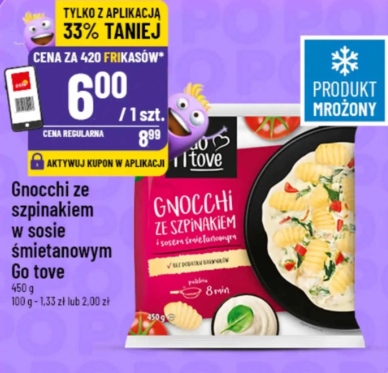 Gnocchi ze szpinakiem w sosie śmietanowym Go tove