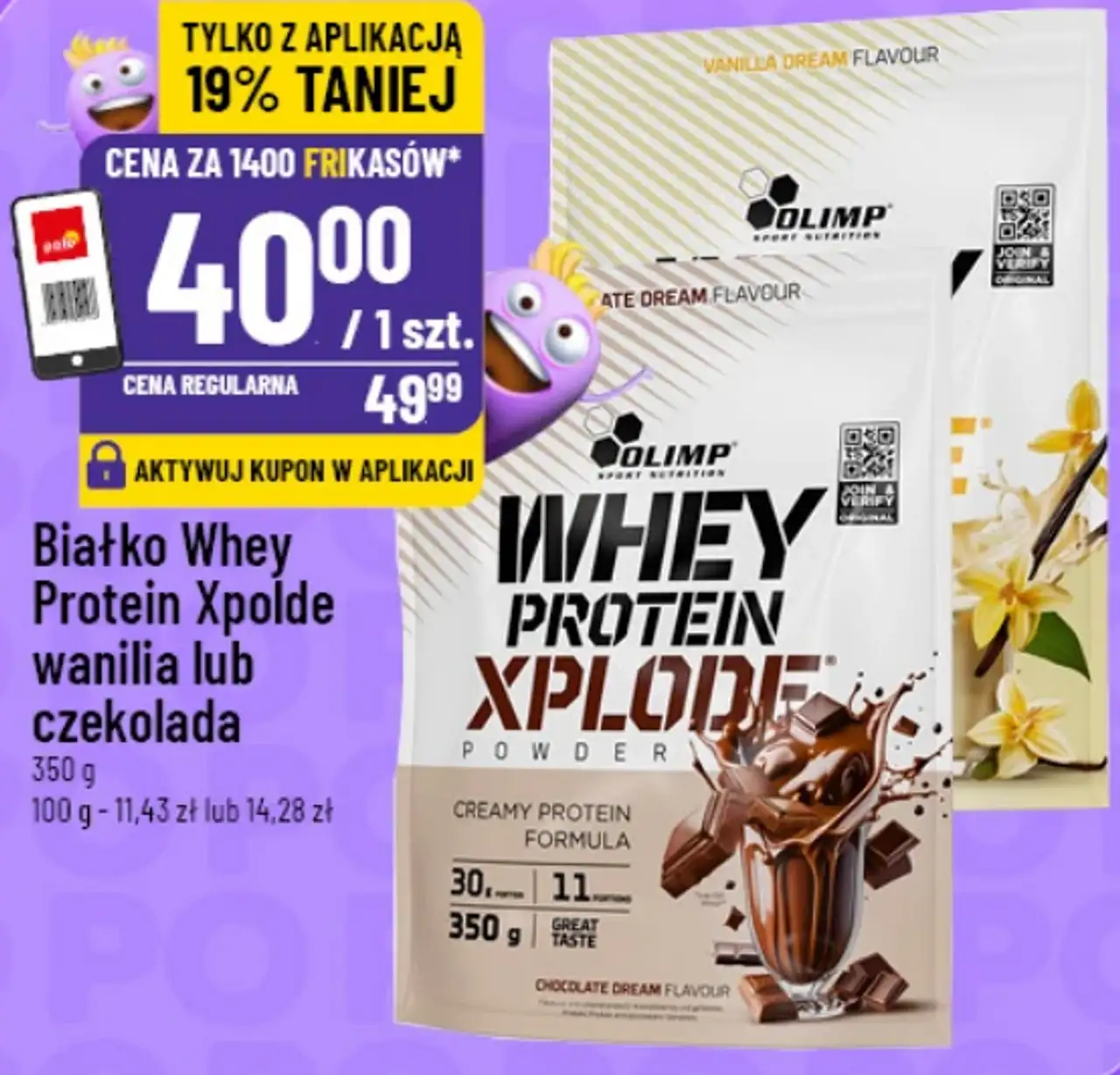 Białko Whey Protein Xpolde wanilia lub czekolada Olimp