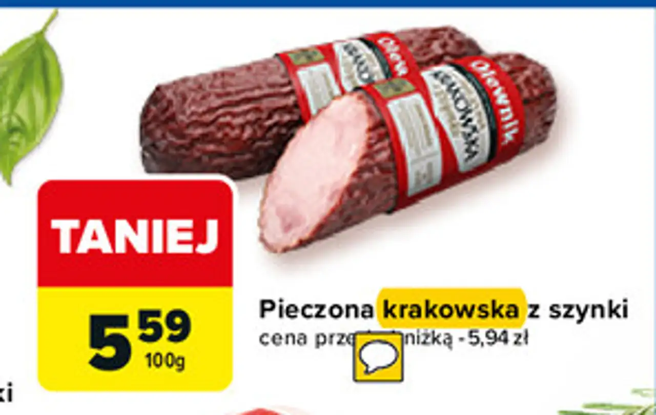 Pieczona krakowska z szynki Olewnik