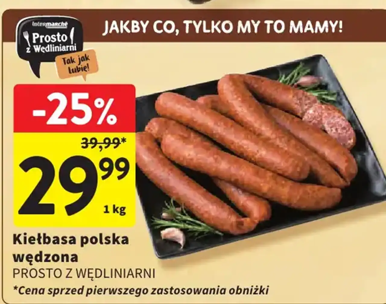 Kiełbasa polska wędzona Prosto z Wędliniarni