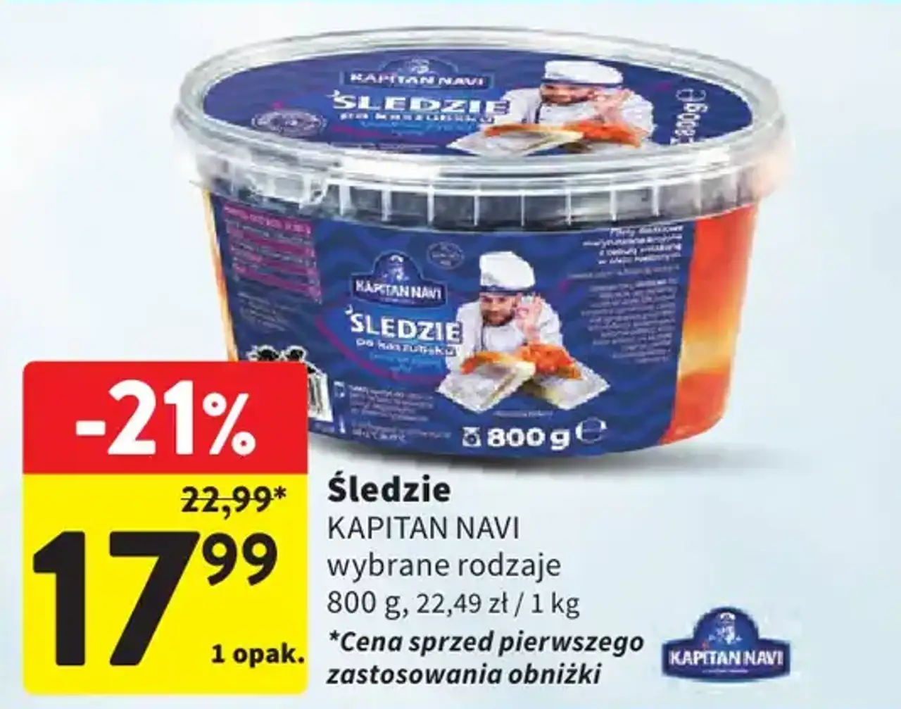Śledzie KAPITAN NAVI wybrane rodzaje