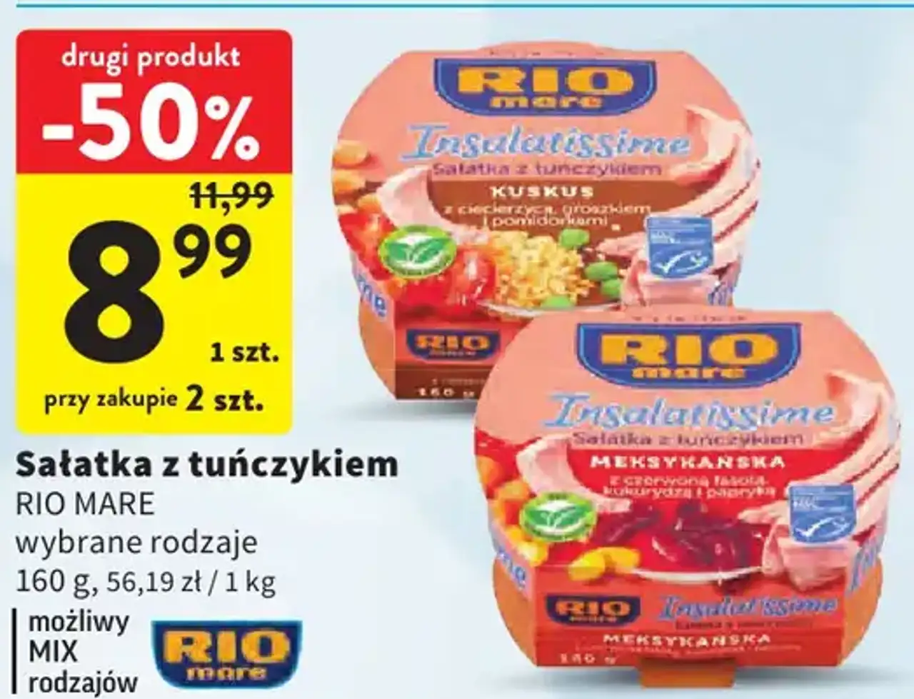 Sałatka z tuńczykiem RIO MARE wybrane rodzaje