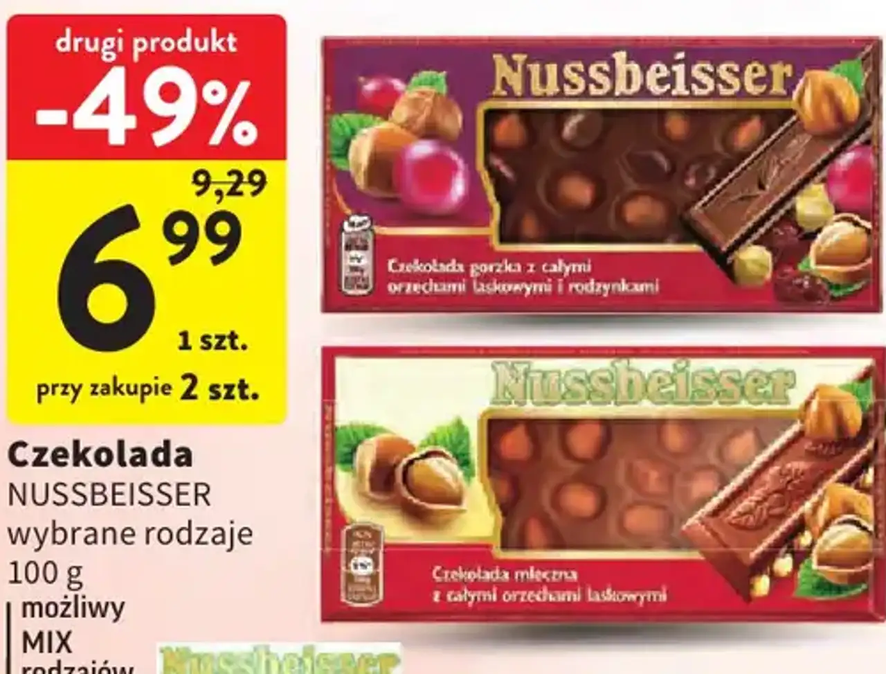 Czekolada NUSSBEISSER wybrane rodzaje