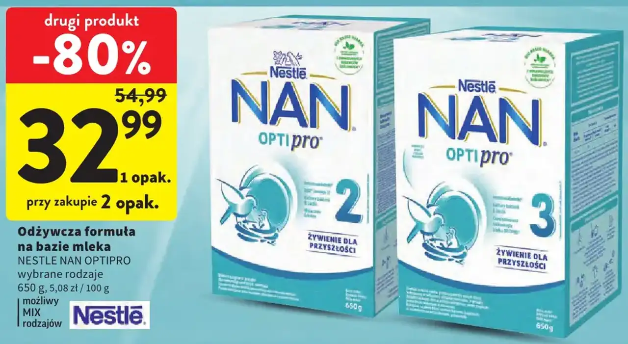 Odżywcza formuła na bazie mleka Nestle Nan Optipro