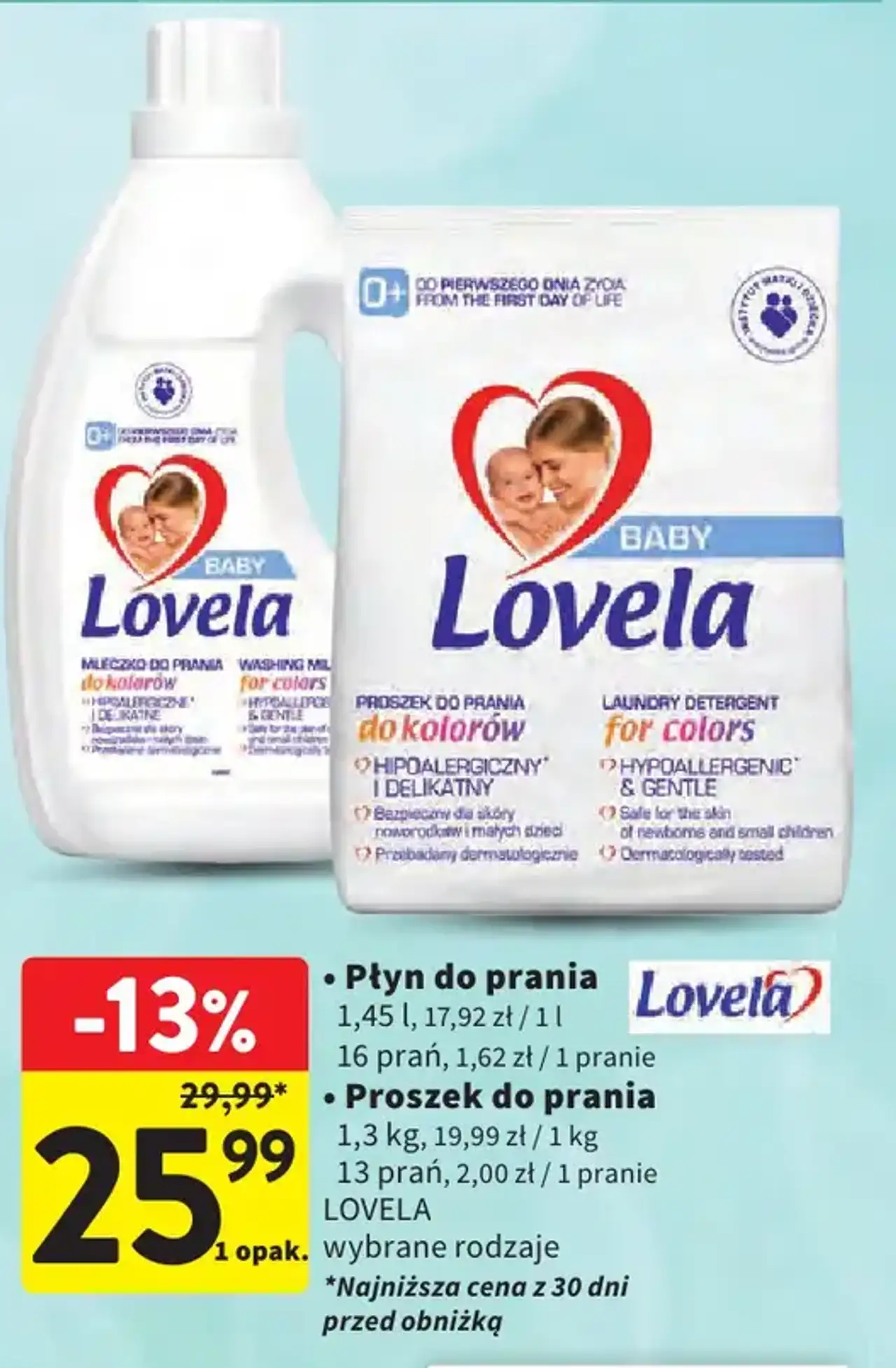 Płyn lub proszek do prania dla niemowląt Lovela Baby